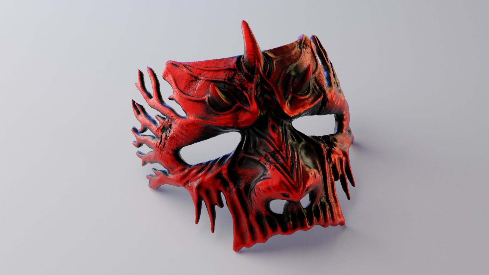 Dark Fantasy Demon Mask 3D print model_12