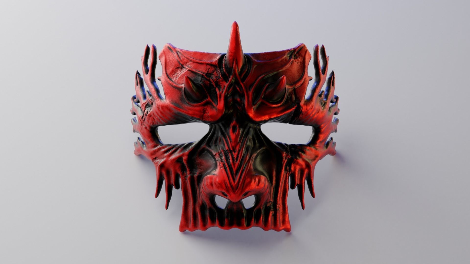 Dark Fantasy Demon Mask 3D print model_13