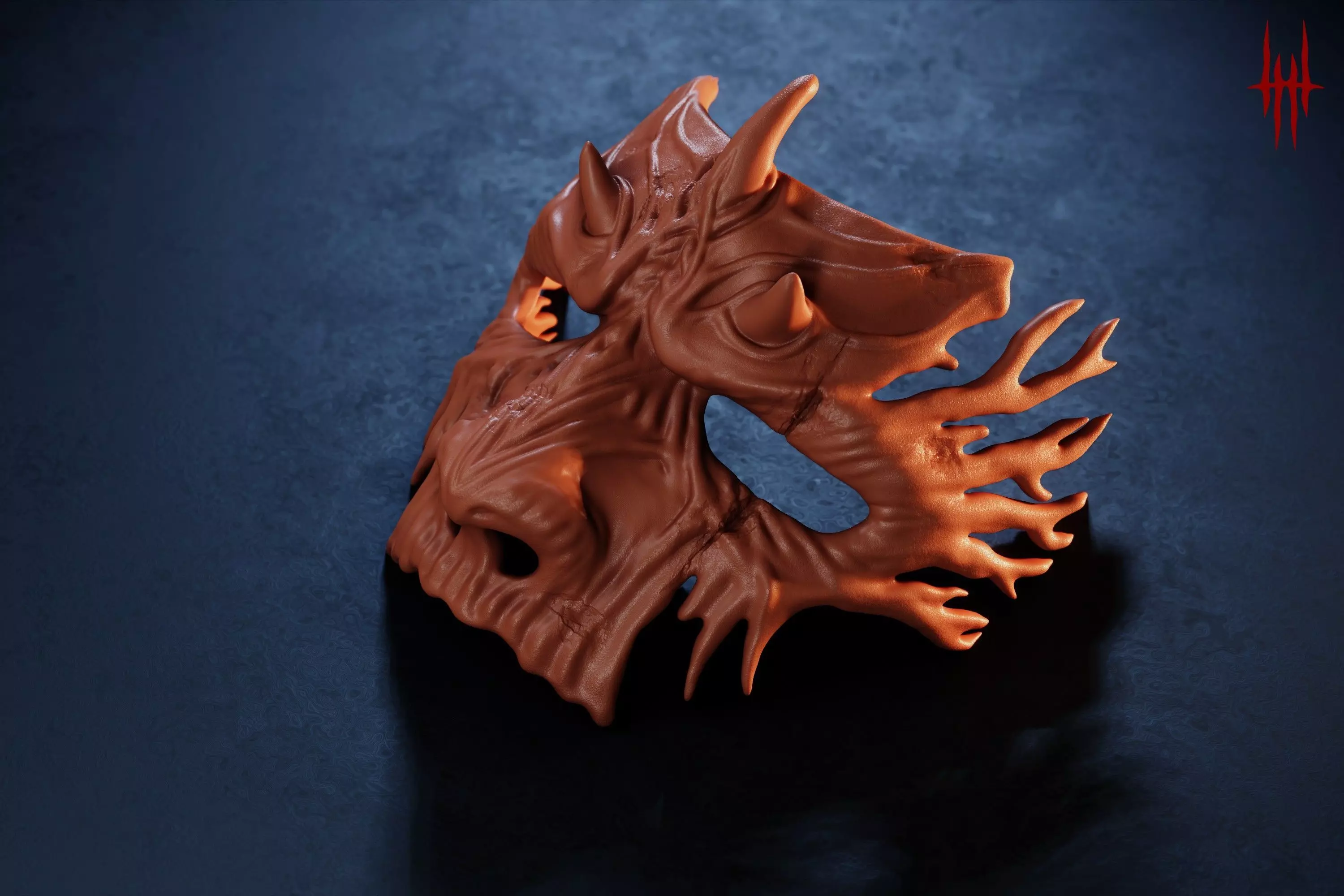 Dark Fantasy Demon Mask 3D print model_0