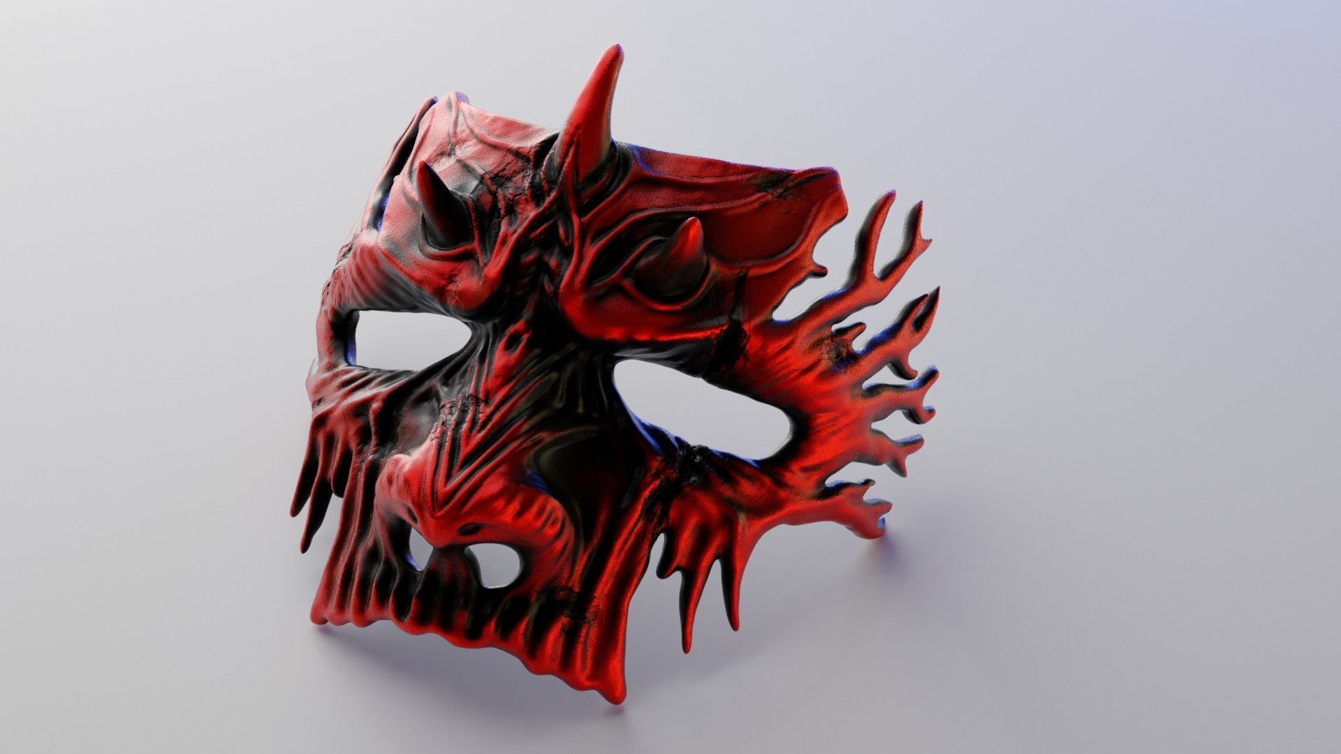 Dark Fantasy Demon Mask 3D print model_14