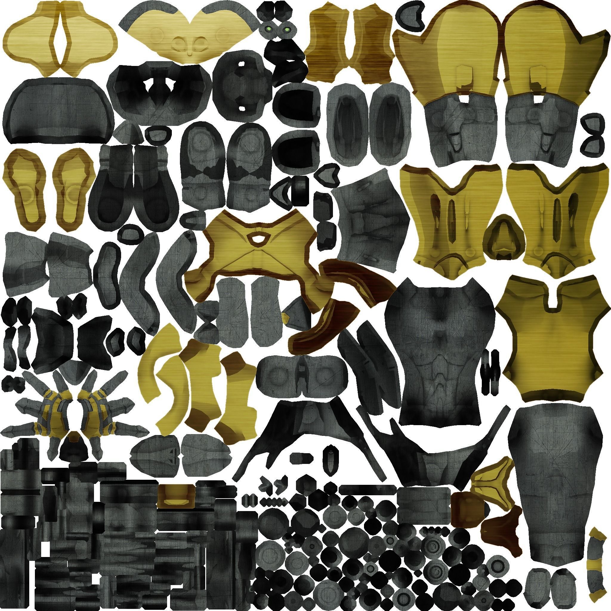 Robo Skeleton Cyborg Full Character Low-poly 3D model_5