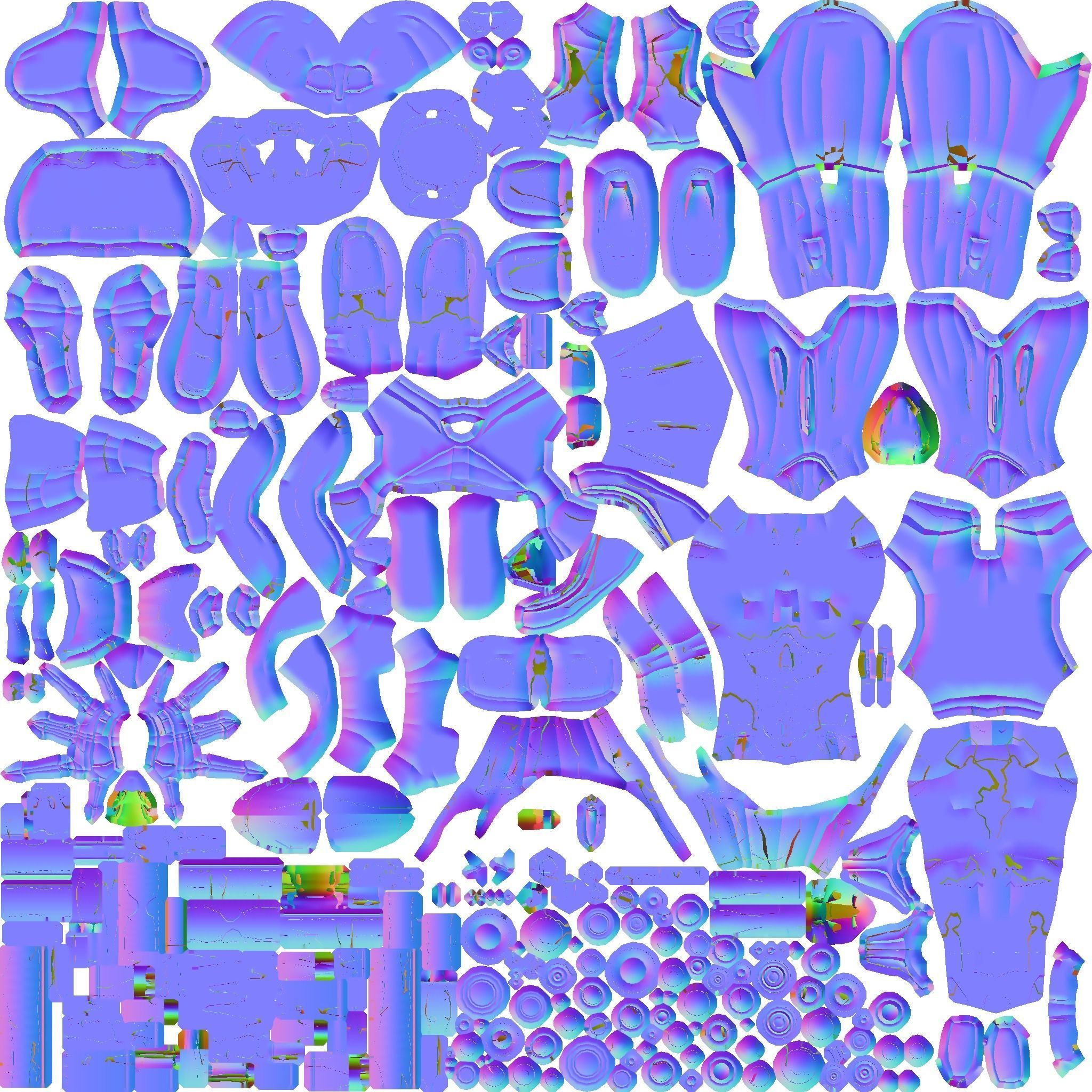 Robo Skeleton Cyborg Full Character Low-poly 3D model_6