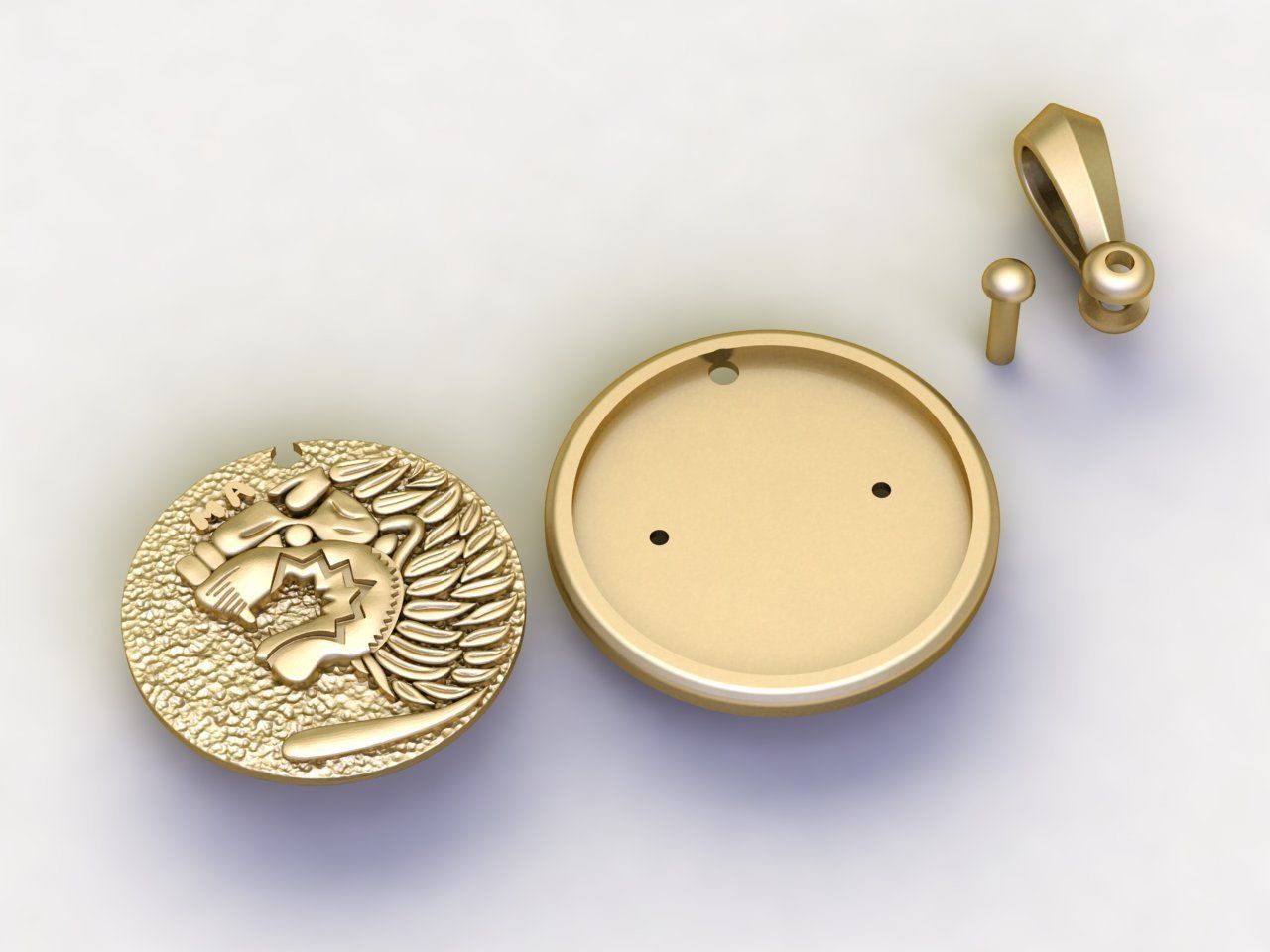 Lion Amulet 3D print model_4