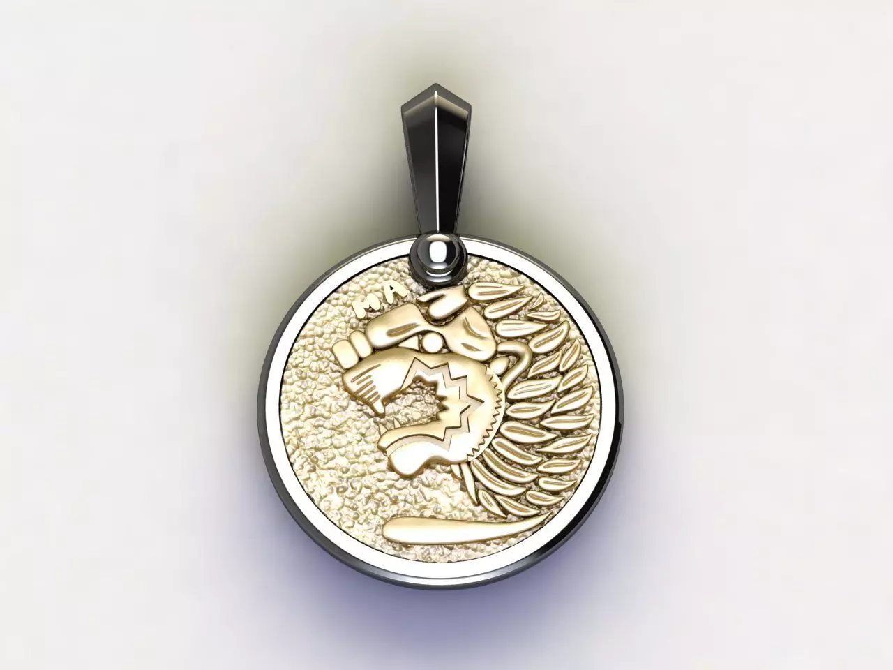 Lion Amulet 3D print model_0