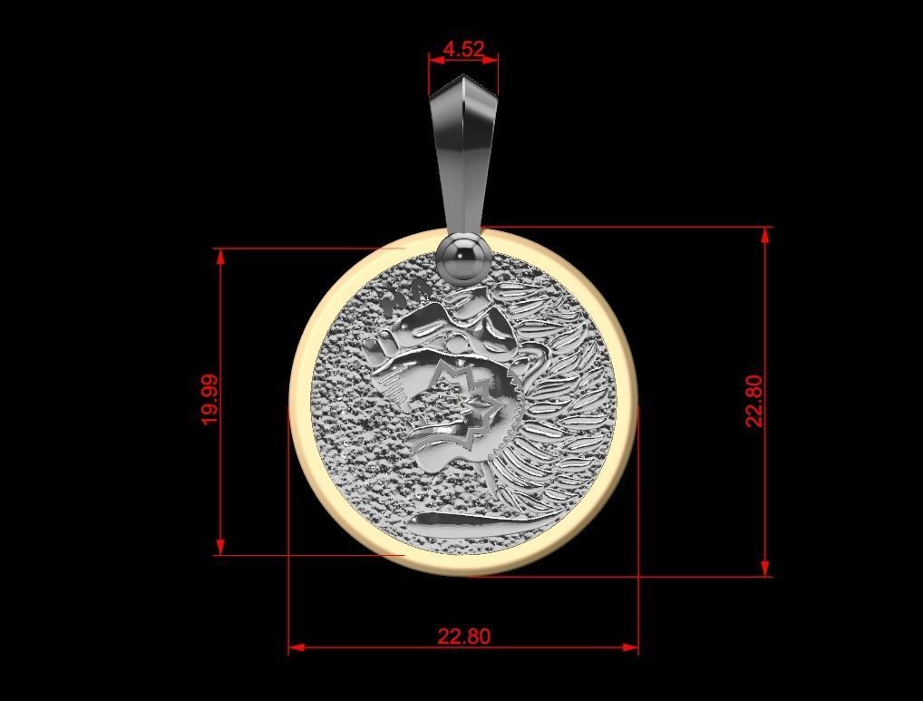 Lion Amulet 3D print model_5