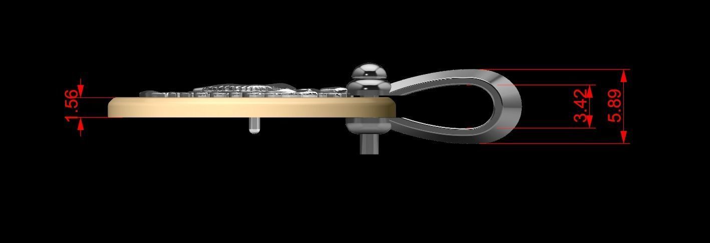 Lion Amulet 3D print model_6