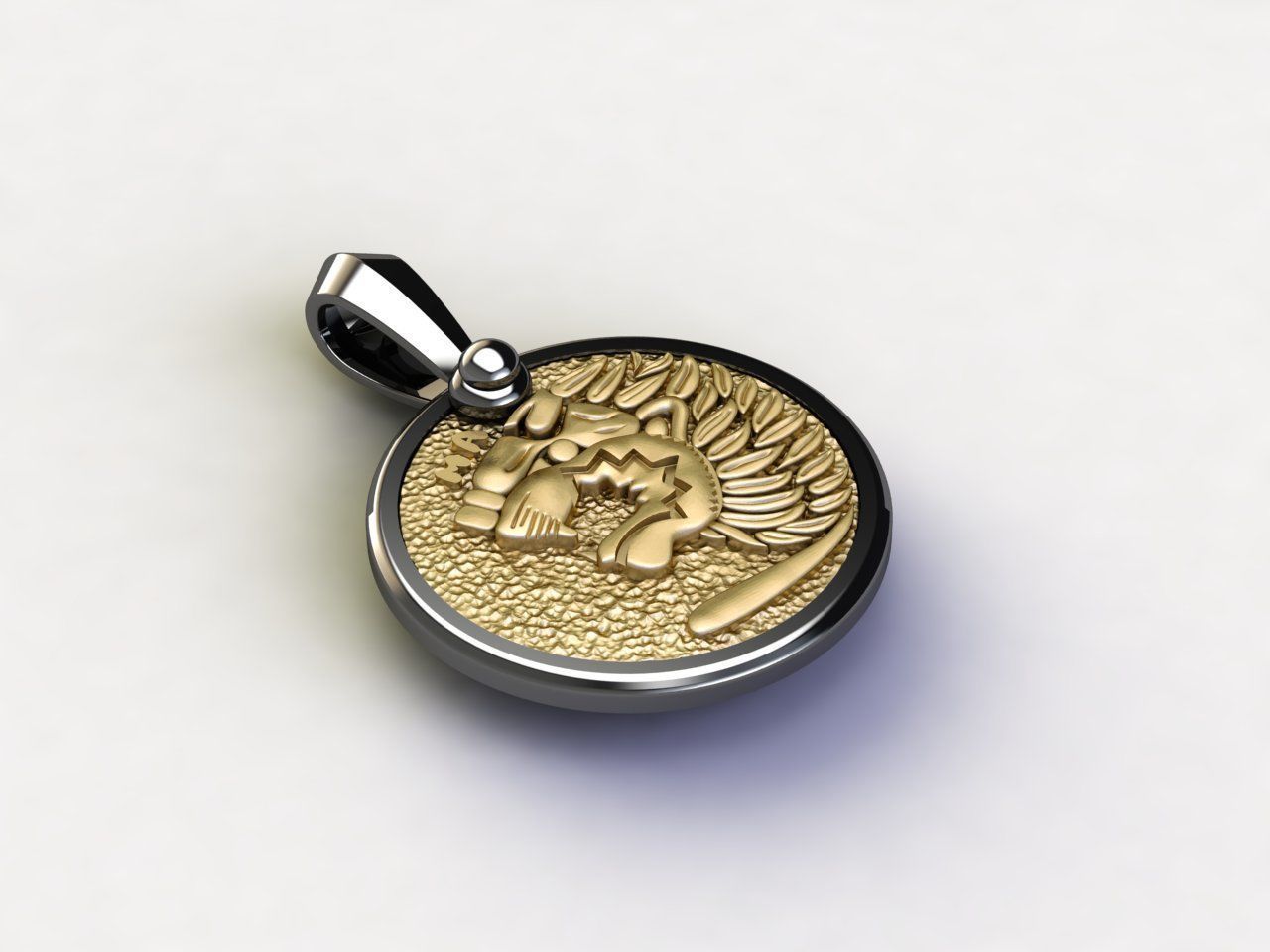 Lion Amulet 3D print model_1