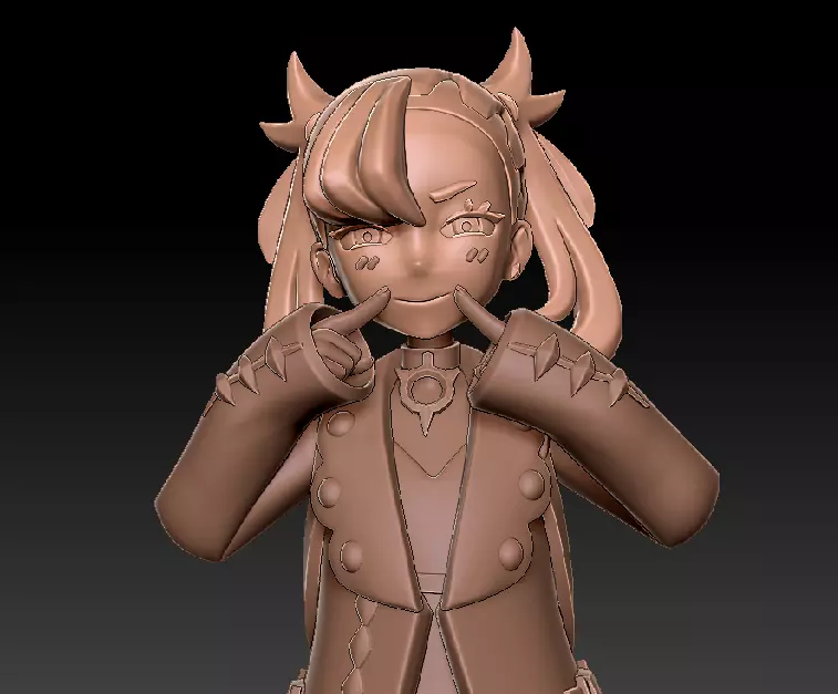 Pokemon Marnie Smile 3D print model_0