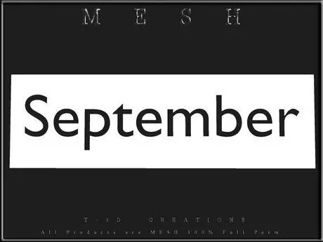 September - C mesh Low-poly 3D model_0