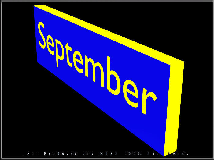 September - C mesh Low-poly 3D model_2