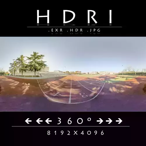 HDRI RUNNING TRACK FINISH 3D model