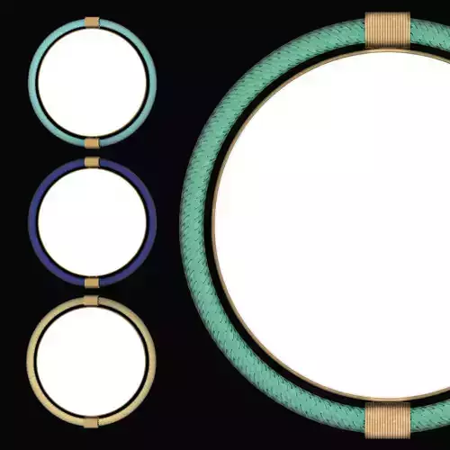 Barovier and Toso Murano Glass Round Mirror Low-poly 3D model