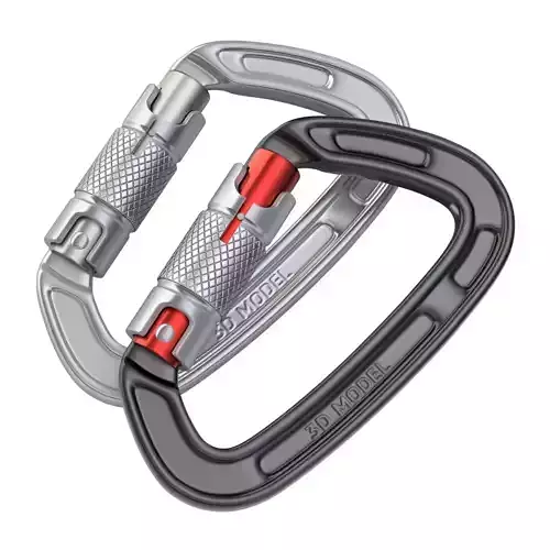Climbing Carabiner Clip 3D model