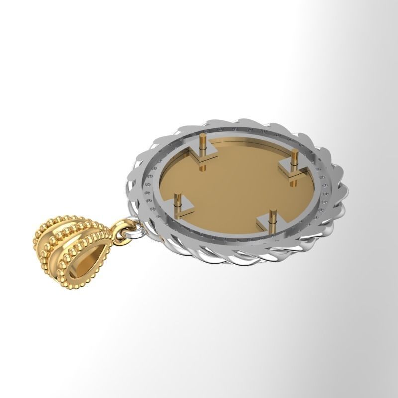 049 ajna chakra pendant 3D print model_2