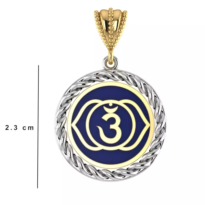 049 ajna chakra pendant 3D print model_0