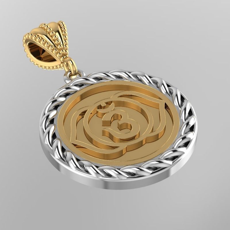 049 ajna chakra pendant 3D print model_4