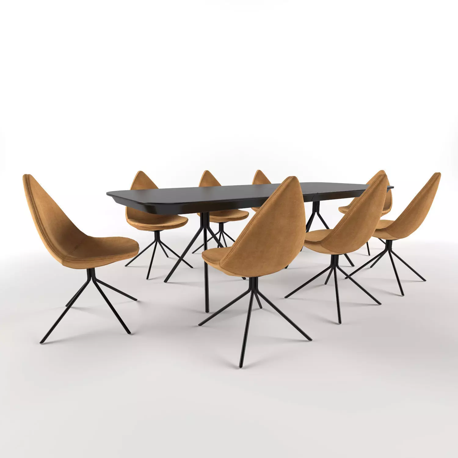 Boconcept Ottawa table and chair 3D model
