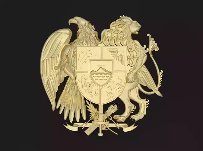 Armenian coat of arms 3D print model