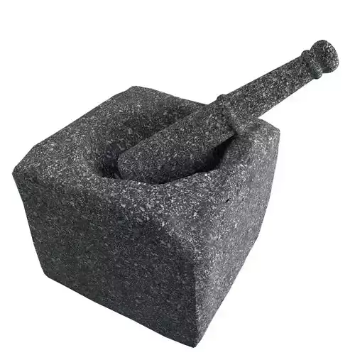 Traditional Rice Stone Pounder - Lumpang Batu Low-poly 3D model