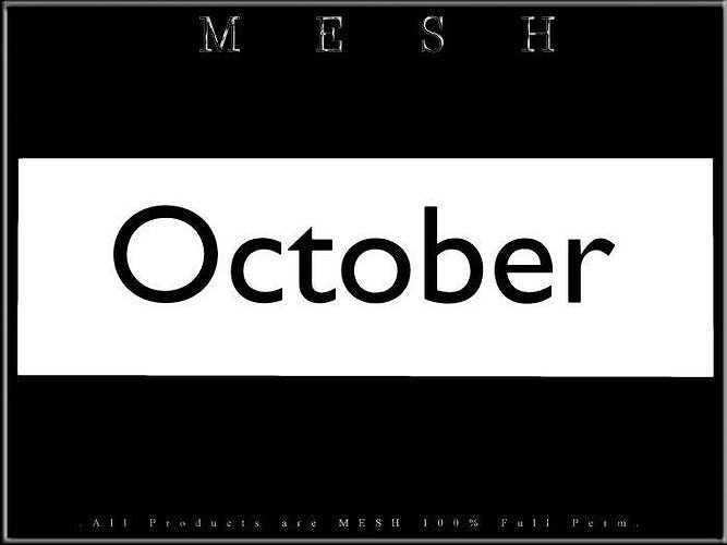 October - C mesh Low-poly 3D model