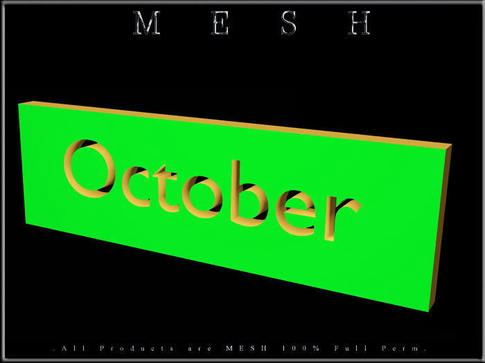 October - C mesh Low-poly 3D model_2