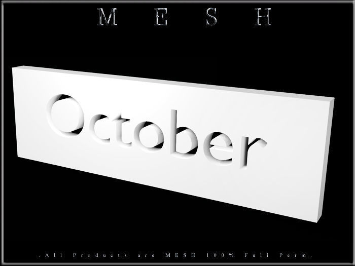 October - C mesh Low-poly 3D model_1