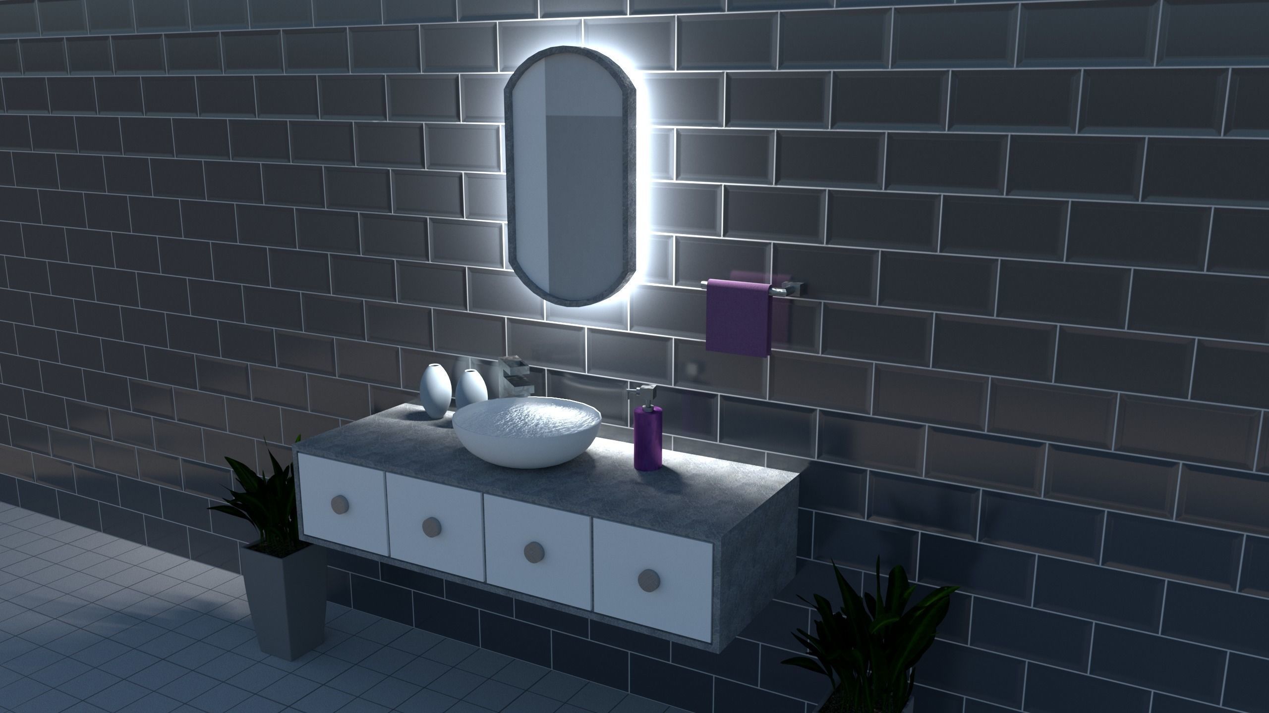 3D Bathroom Sink 3D model_2
