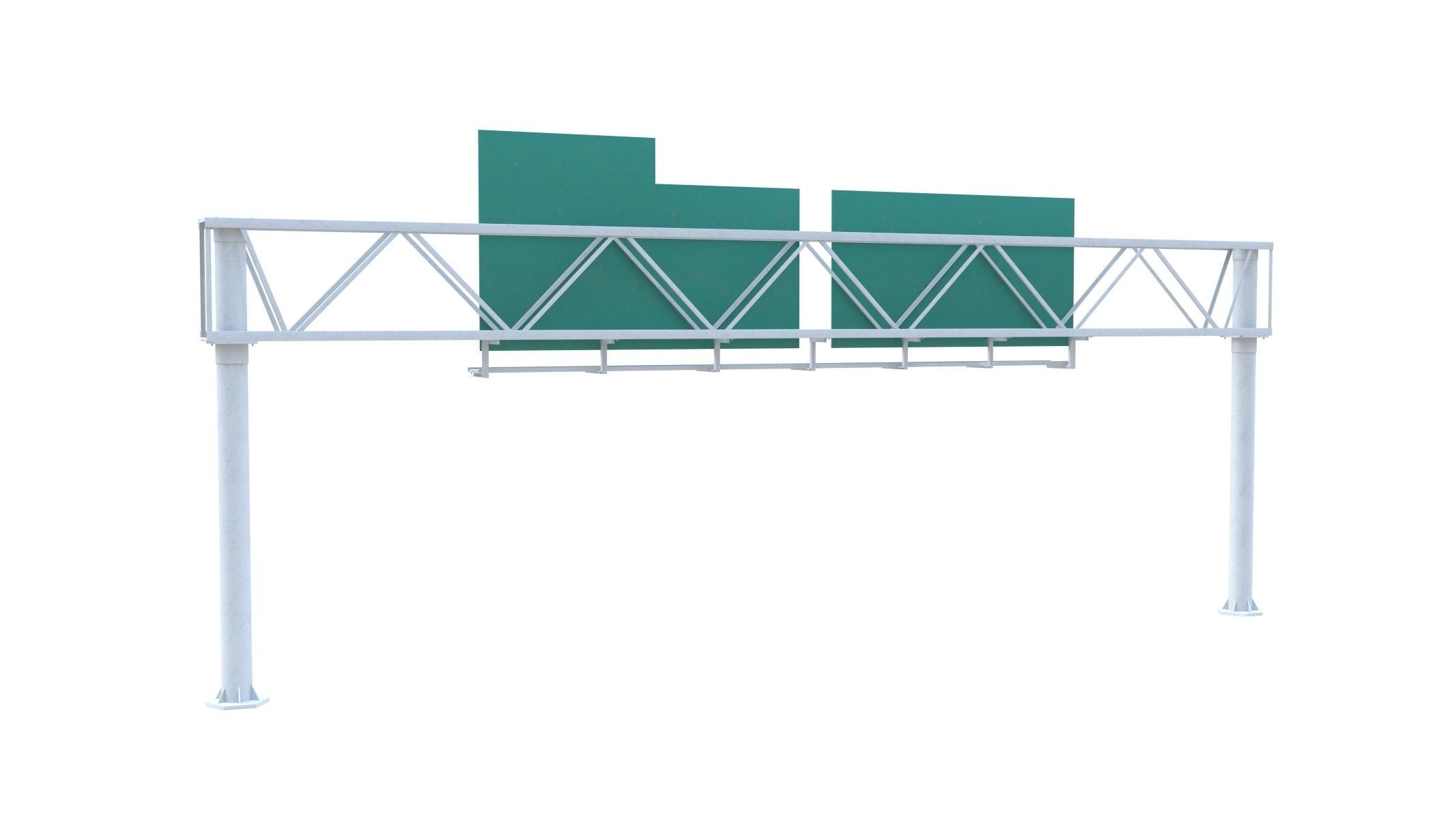 Highway Sign 01 Low-poly 3D model_6