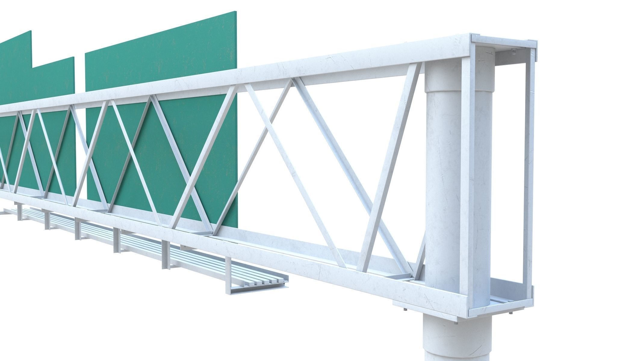 Highway Sign 01 Low-poly 3D model_17
