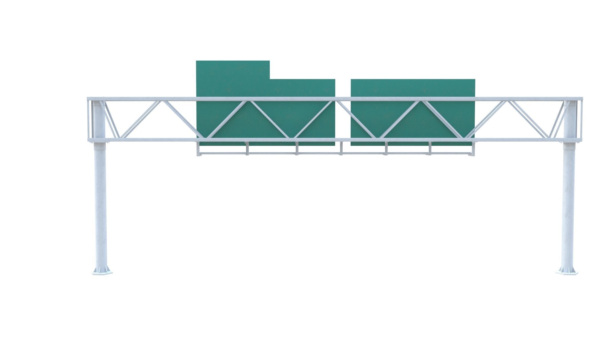 Highway Sign 01 Low-poly 3D model_7