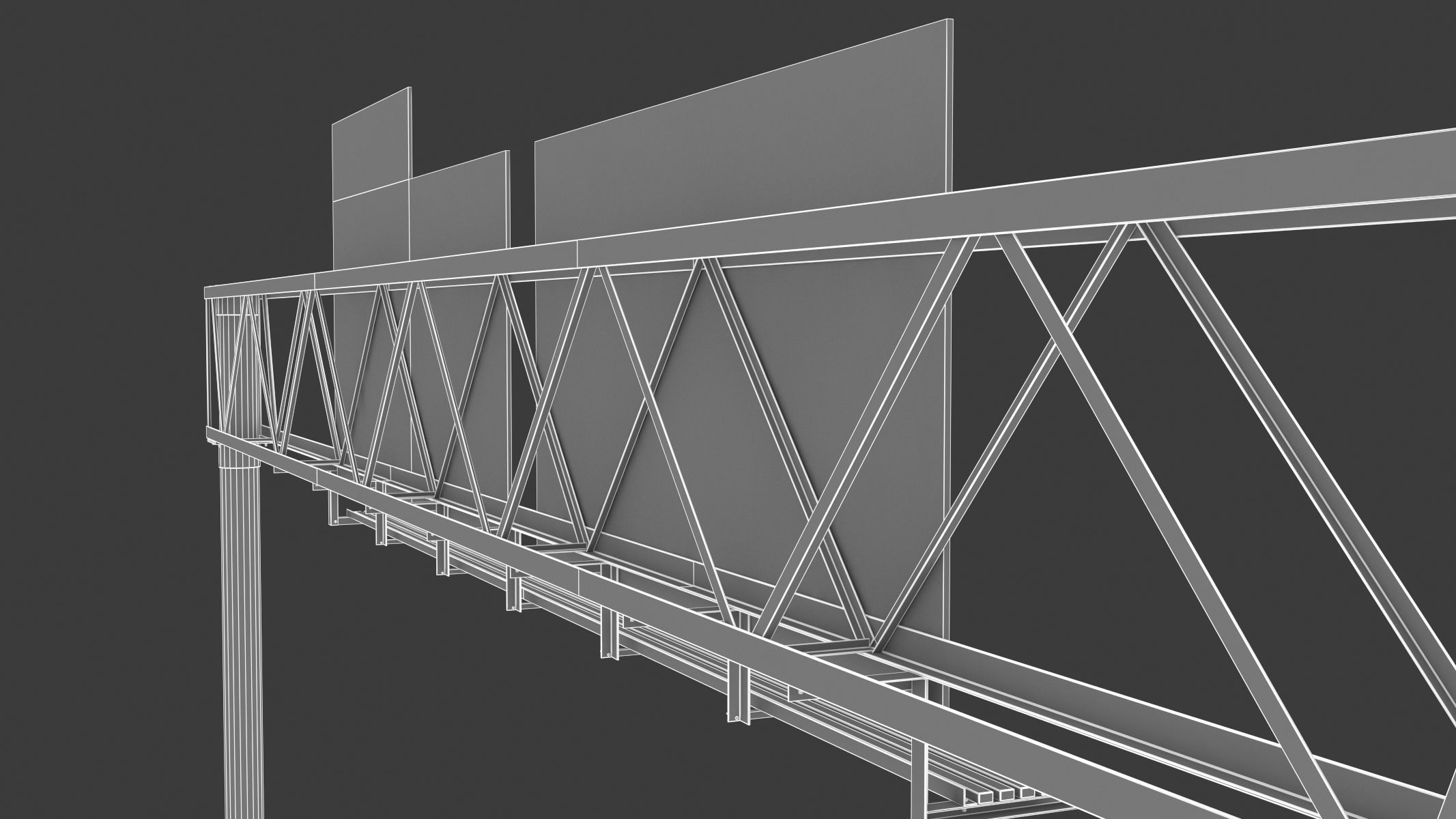 Highway Sign 01 Low-poly 3D model_38