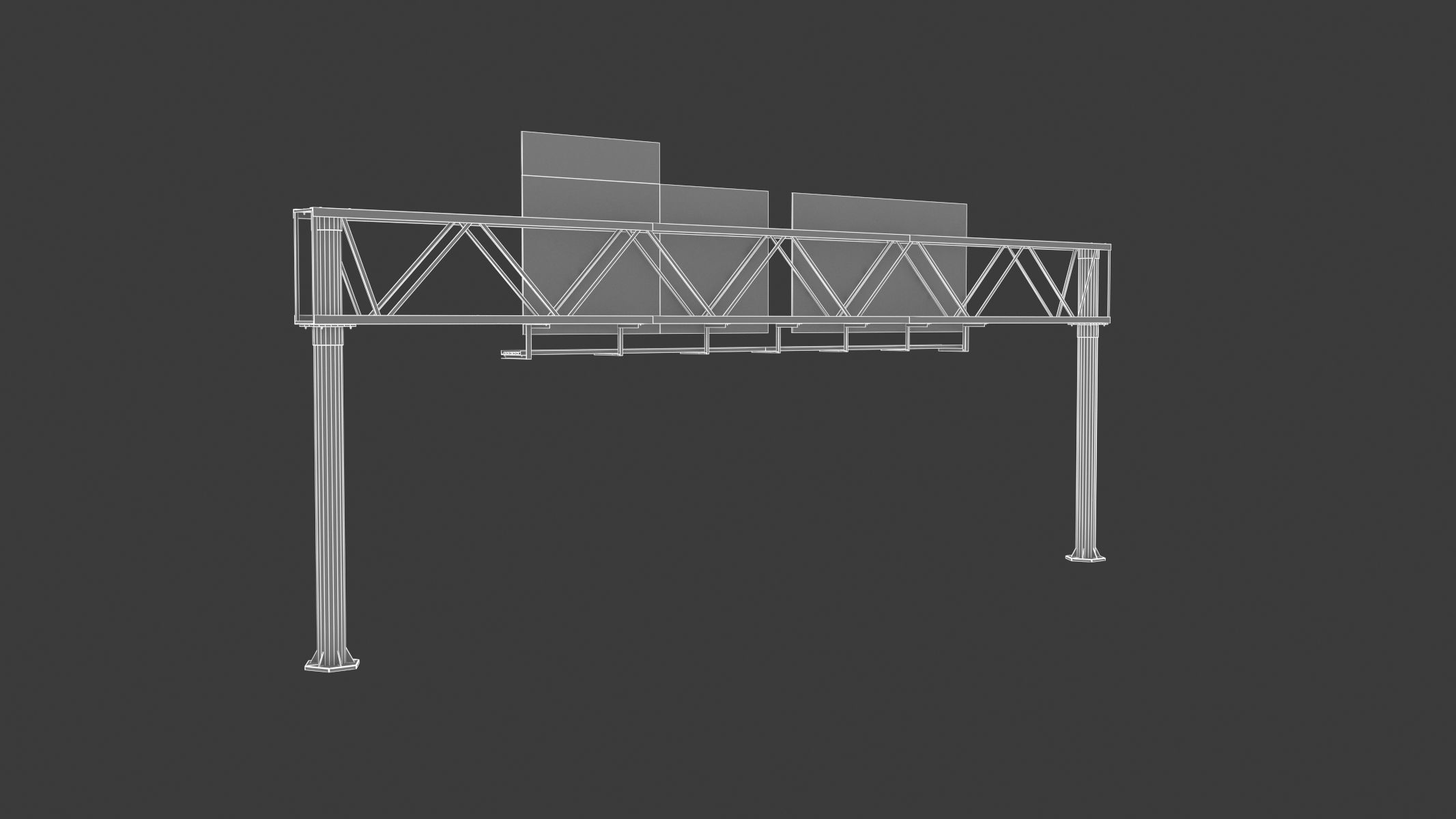 Highway Sign 01 Low-poly 3D model_24