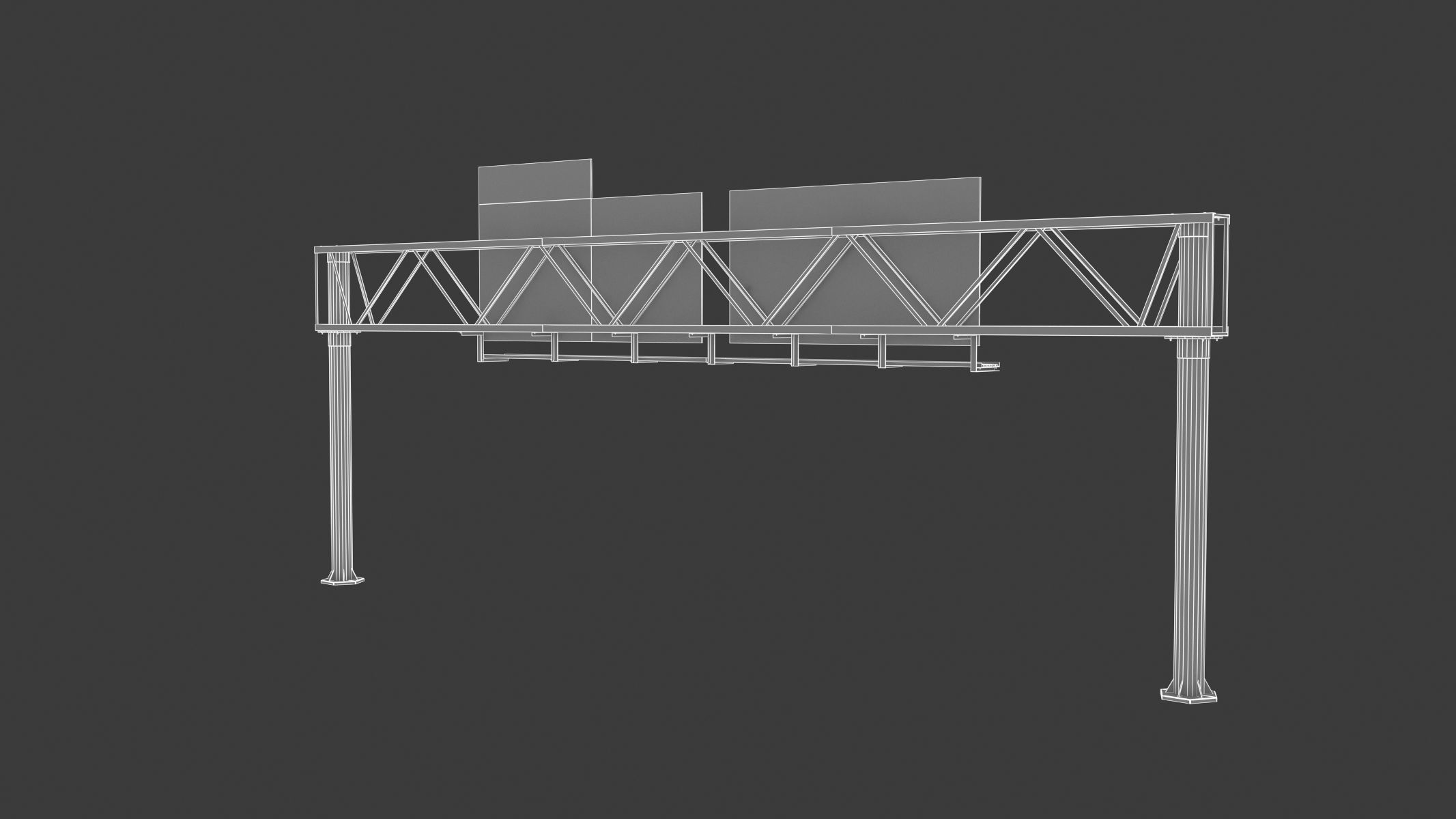 Highway Sign 01 Low-poly 3D model_26