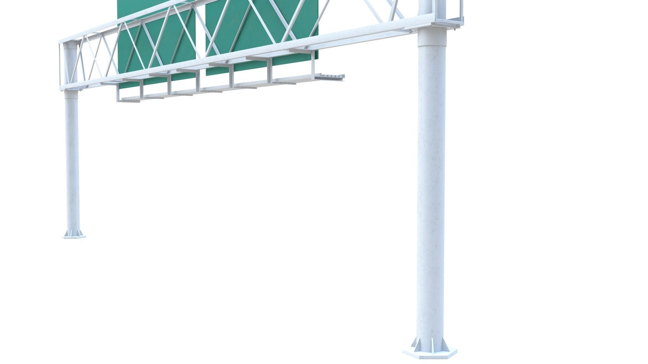 Highway Sign 01 Low-poly 3D model_18