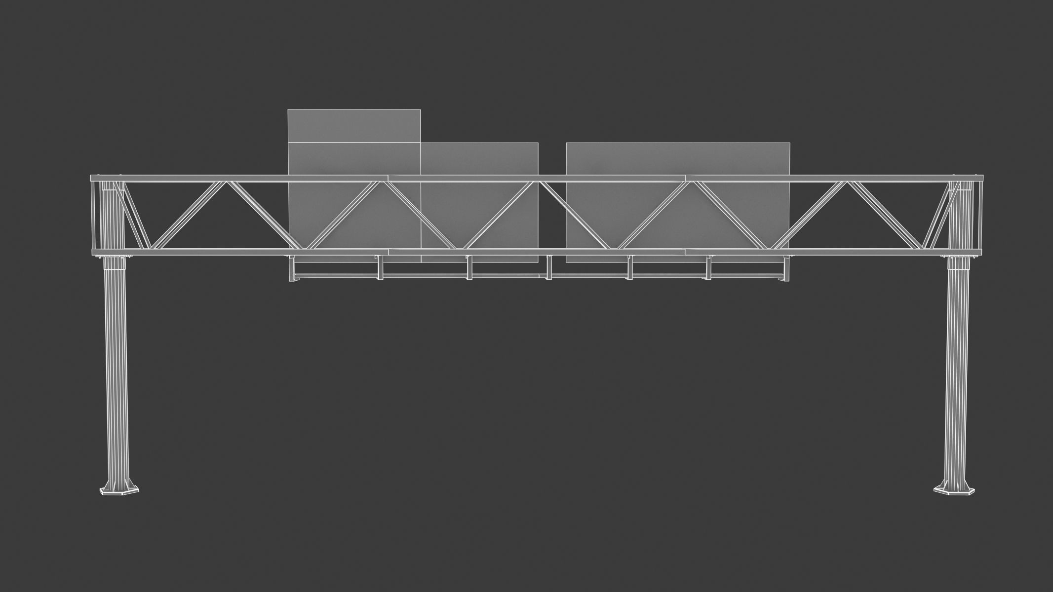 Highway Sign 01 Low-poly 3D model_25