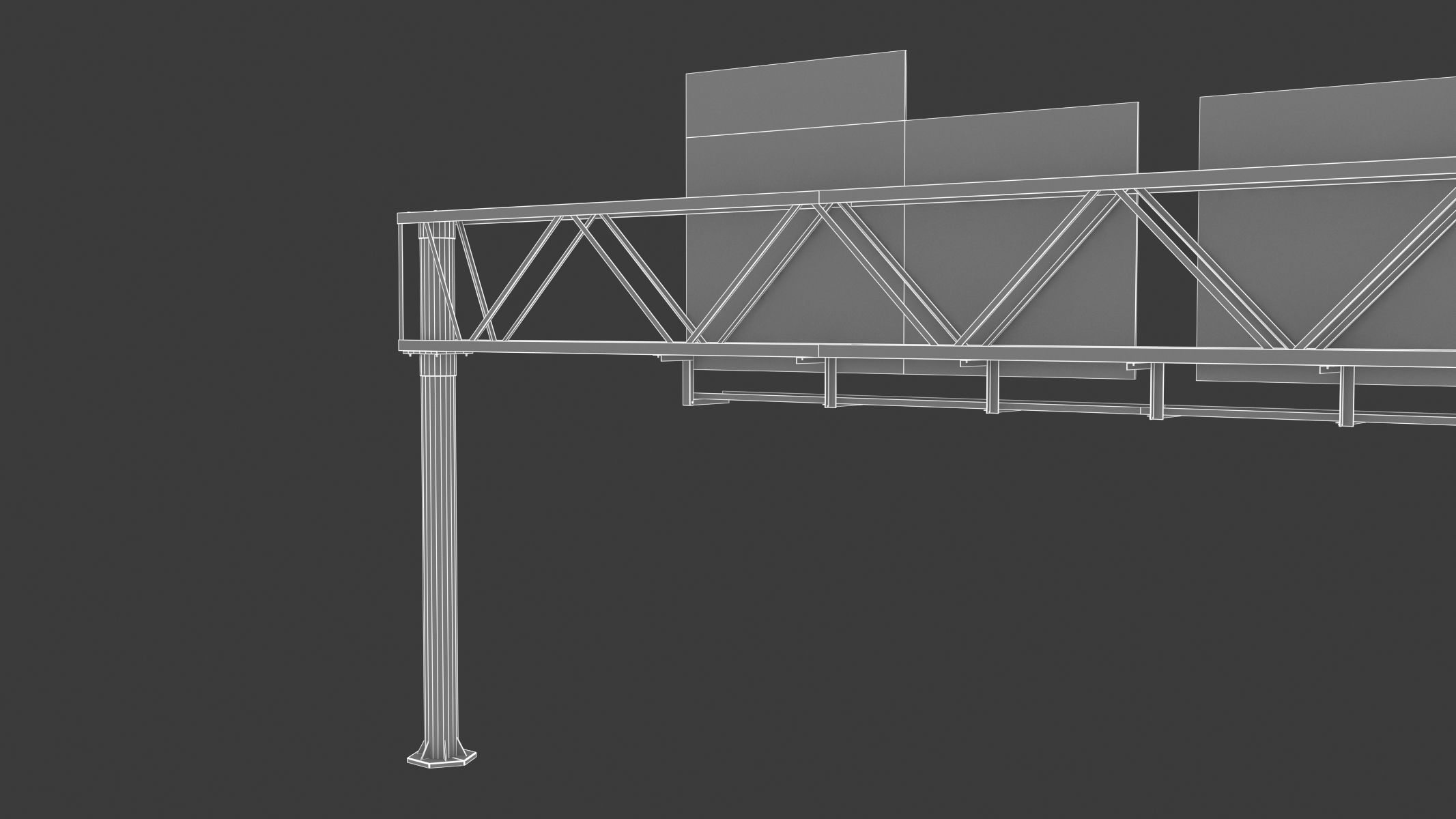 Highway Sign 01 Low-poly 3D model_37