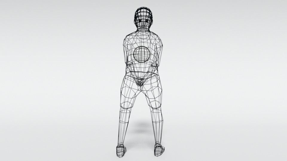 Low Poly Kid Playing Volleyball Low-poly 3D model_15