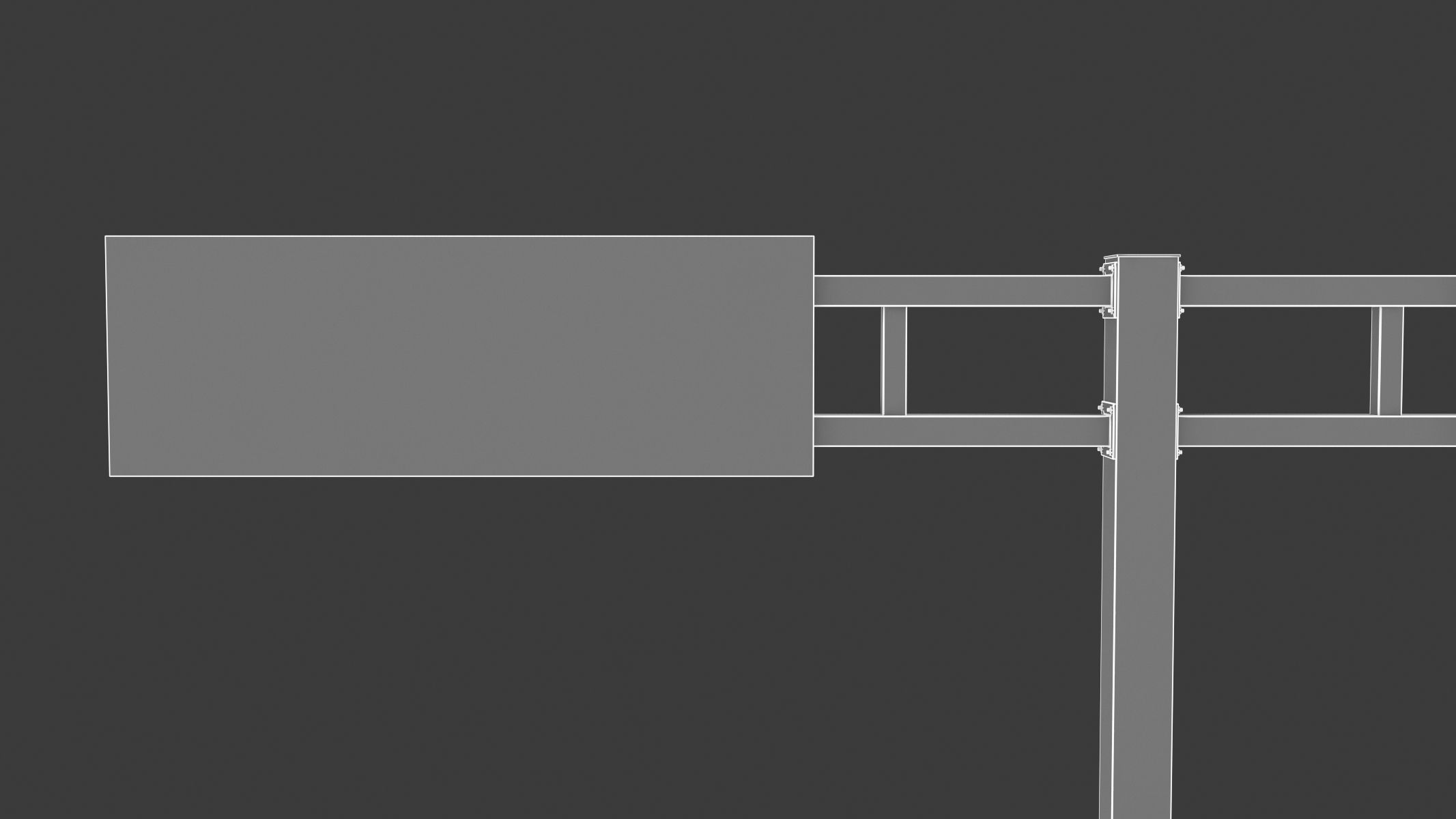 Highway Sign 03 Low-poly 3D model_30