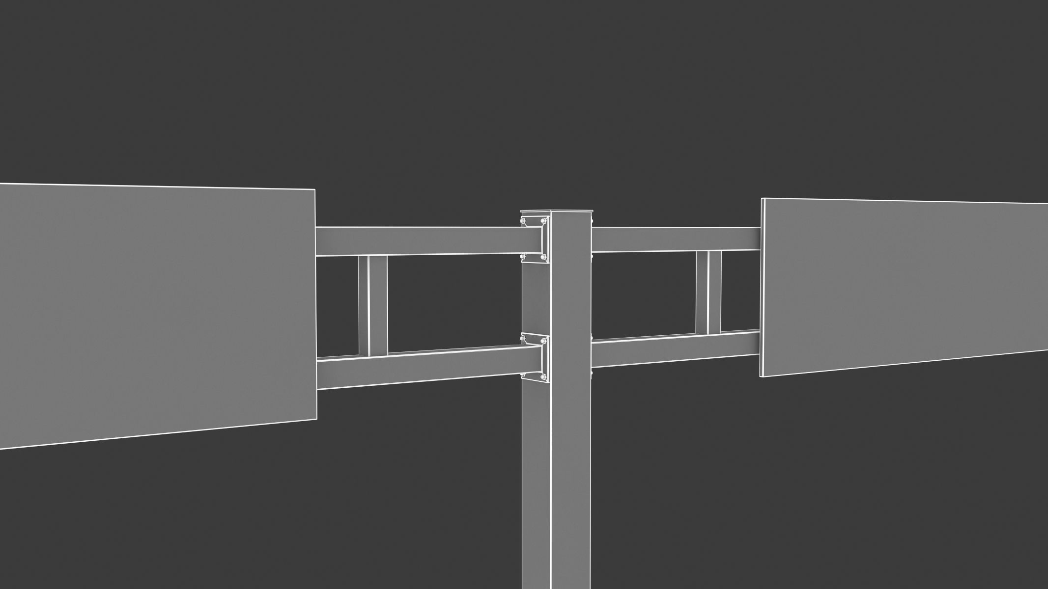 Highway Sign 03 Low-poly 3D model_39