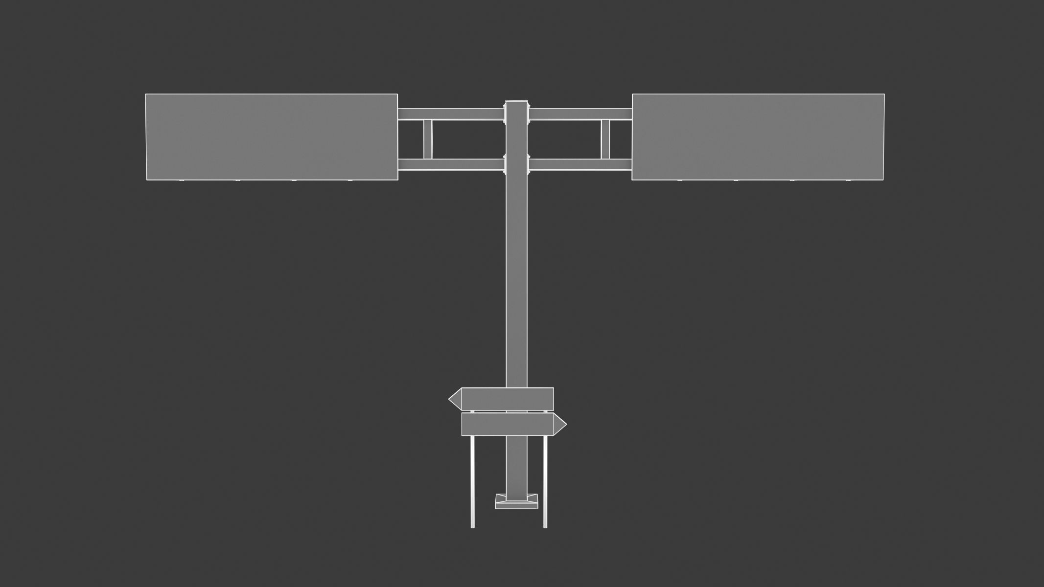 Highway Sign 03 Low-poly 3D model_20