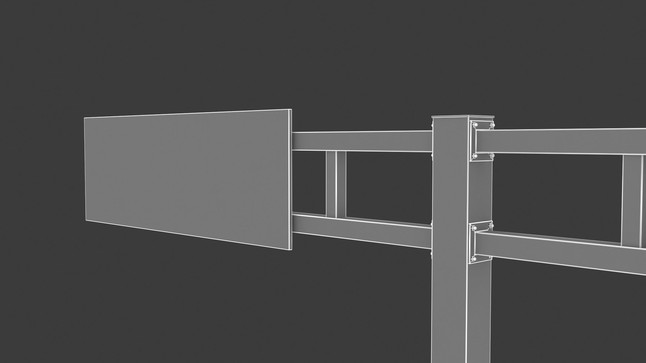 Highway Sign 03 Low-poly 3D model_32