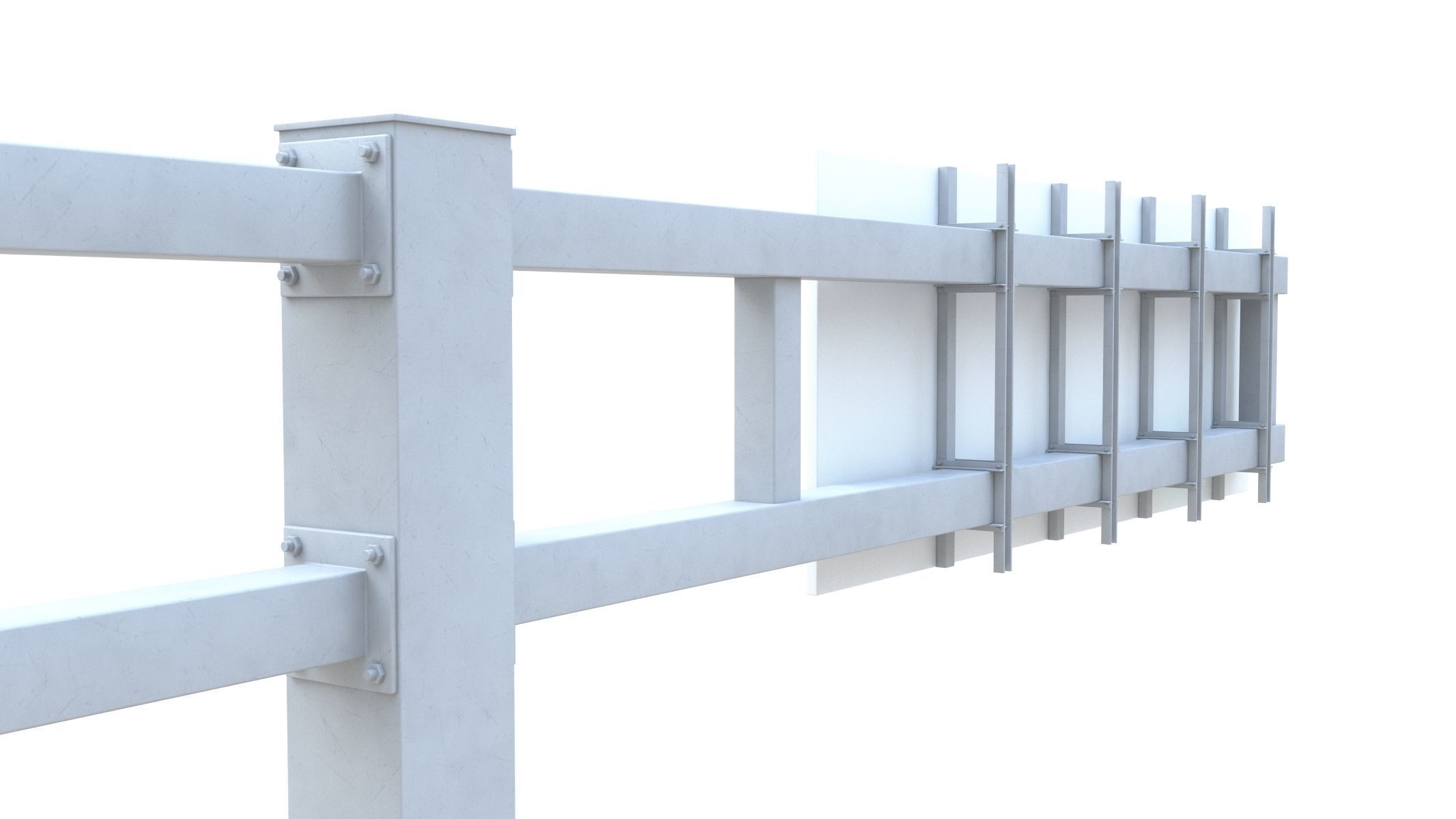 Highway Sign 03 Low-poly 3D model_17