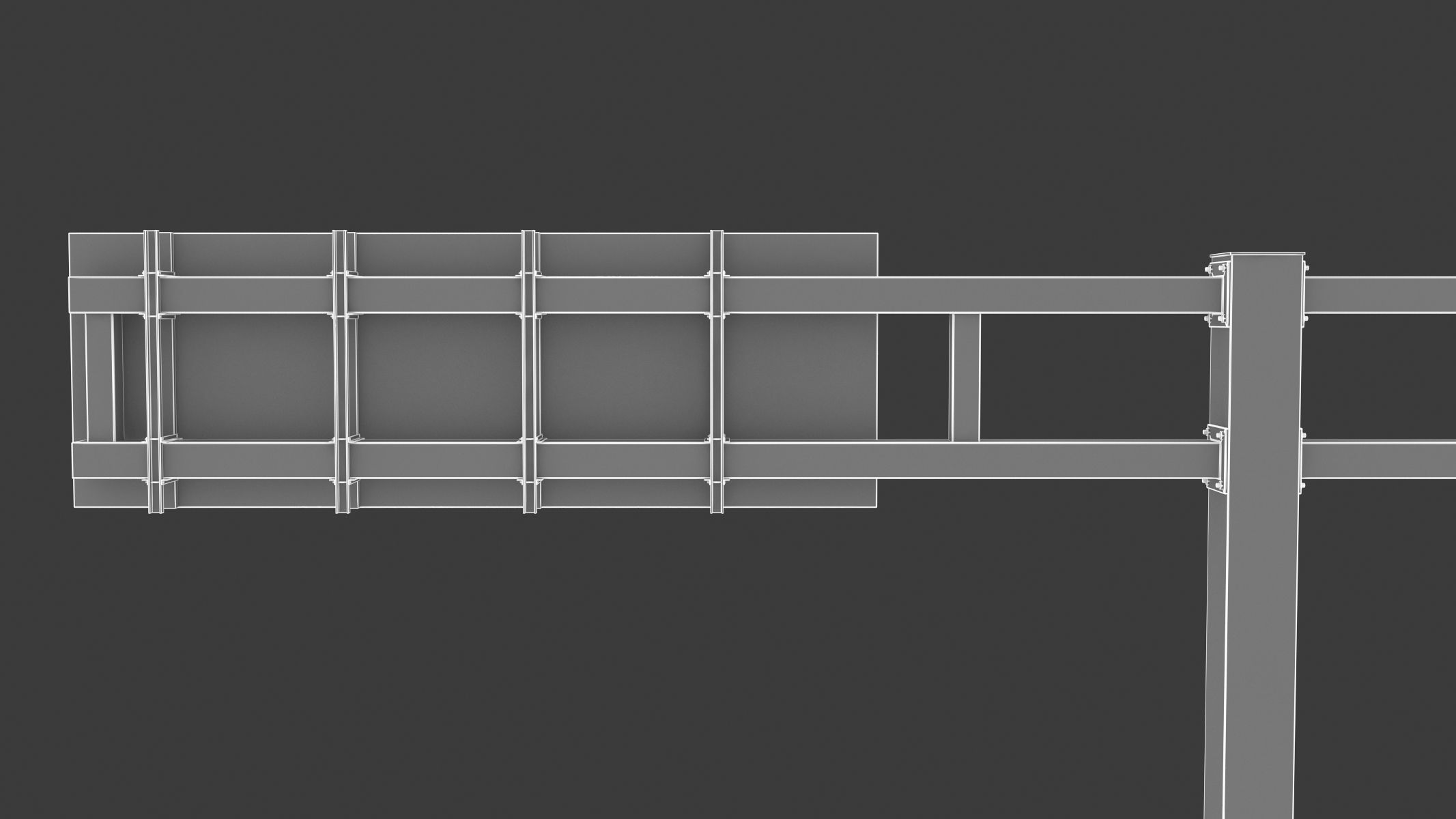 Highway Sign 03 Low-poly 3D model_38