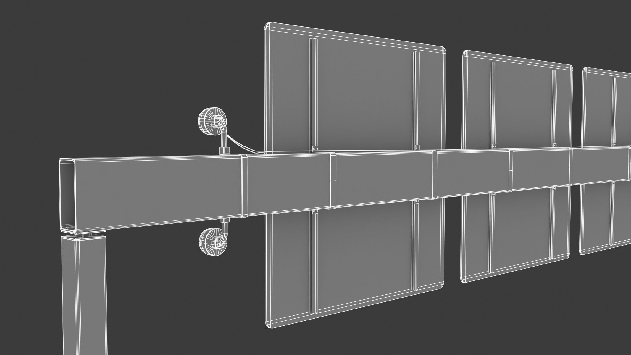 Highway Sign 05 Low-poly 3D model_34