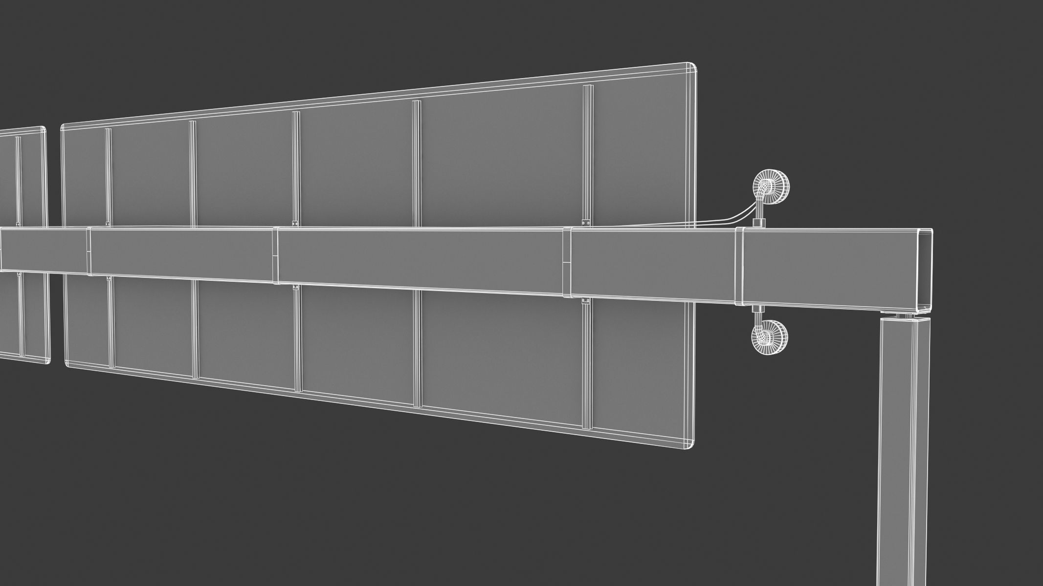 Highway Sign 05 Low-poly 3D model_36