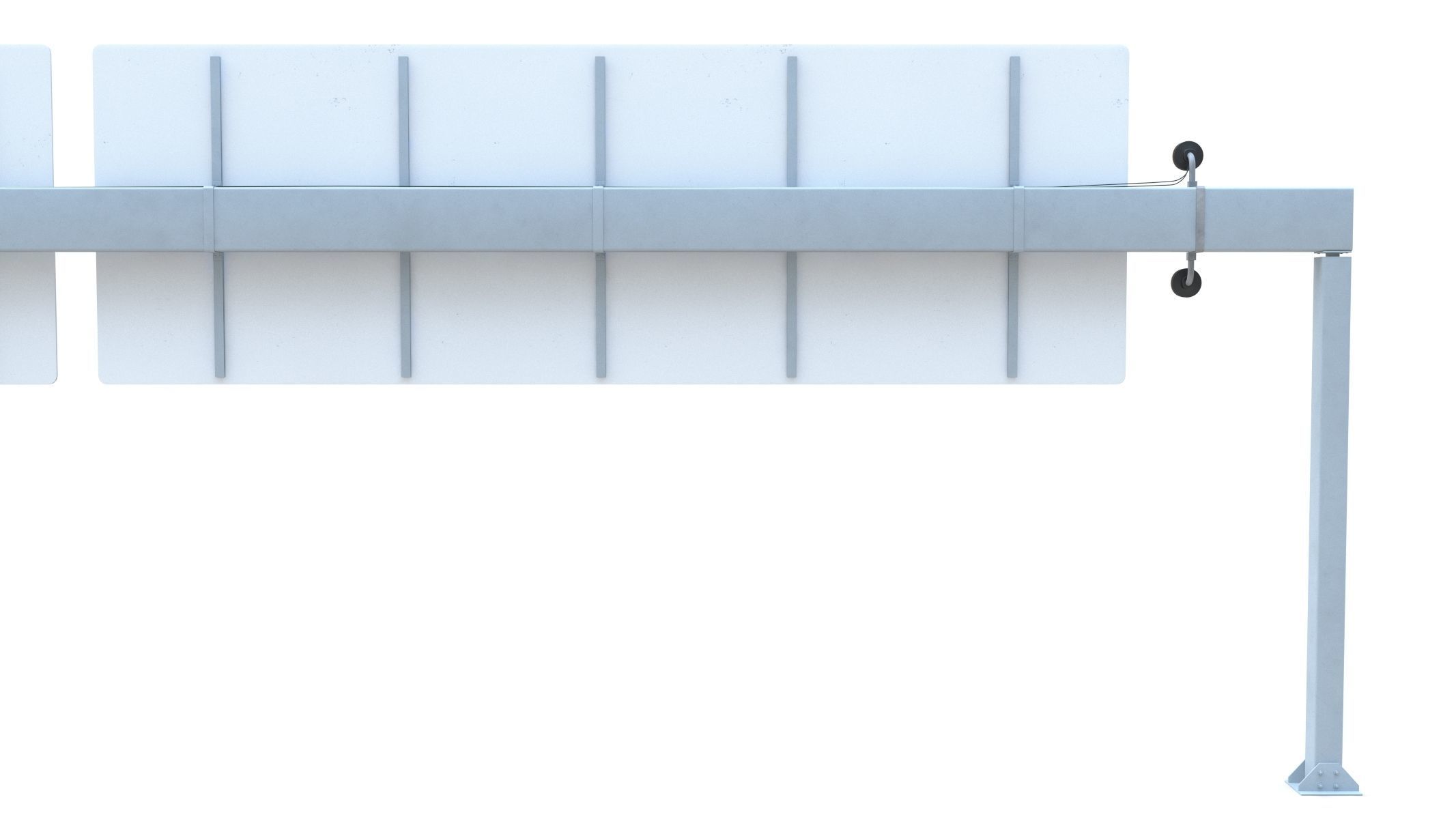 Highway Sign 05 Low-poly 3D model_17