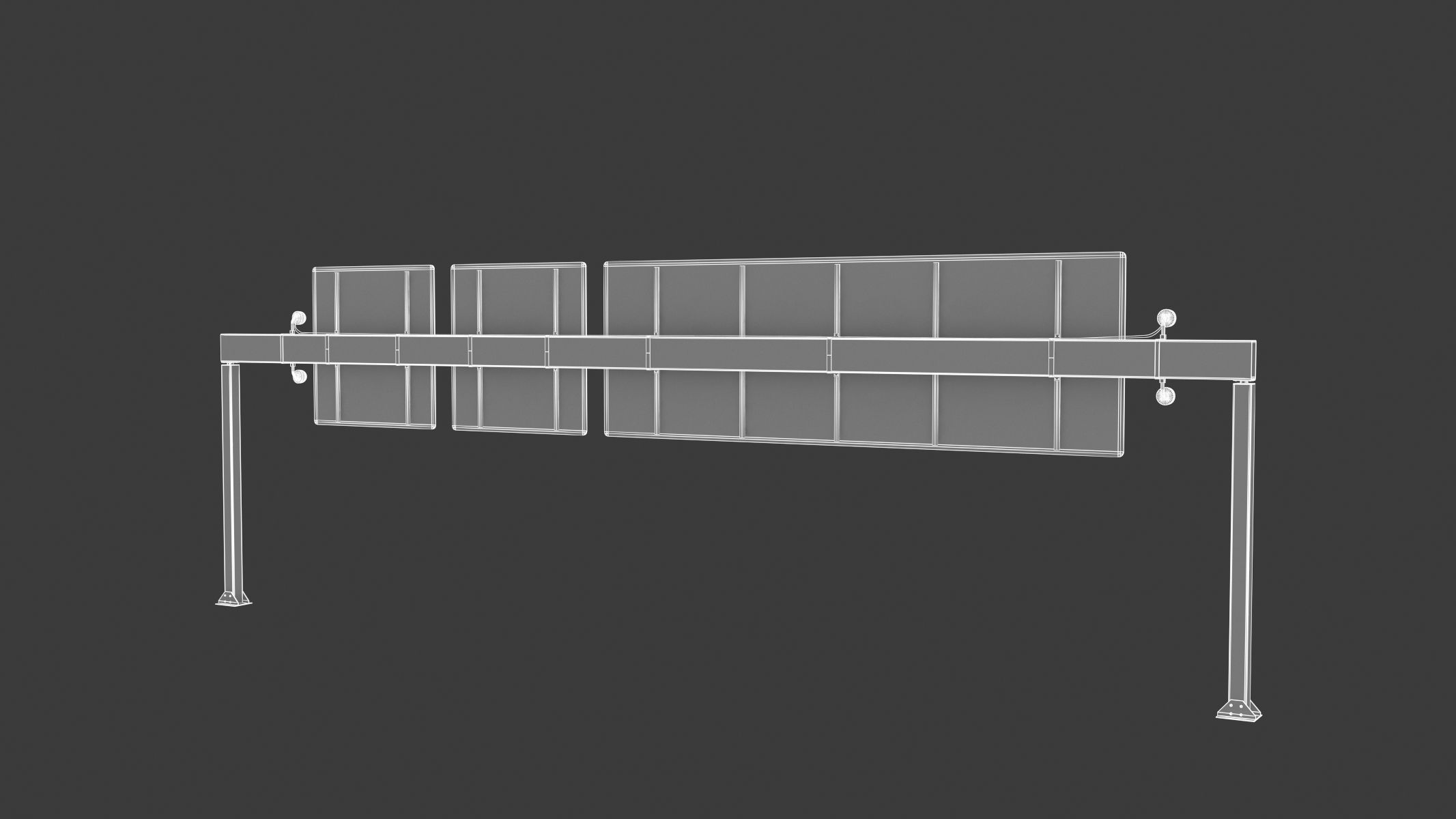 Highway Sign 05 Low-poly 3D model_28