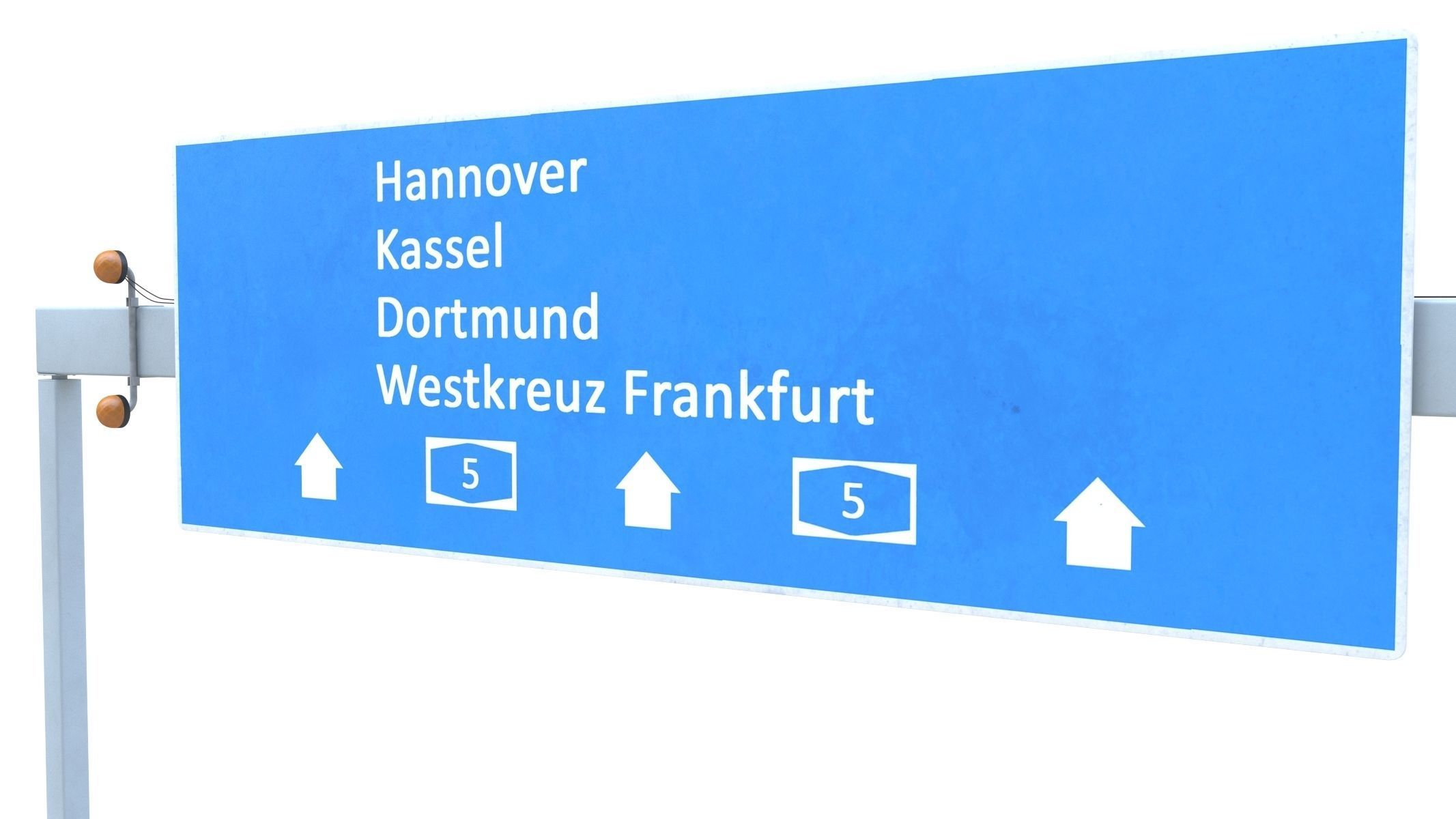 Highway Sign 05 Low-poly 3D model_13