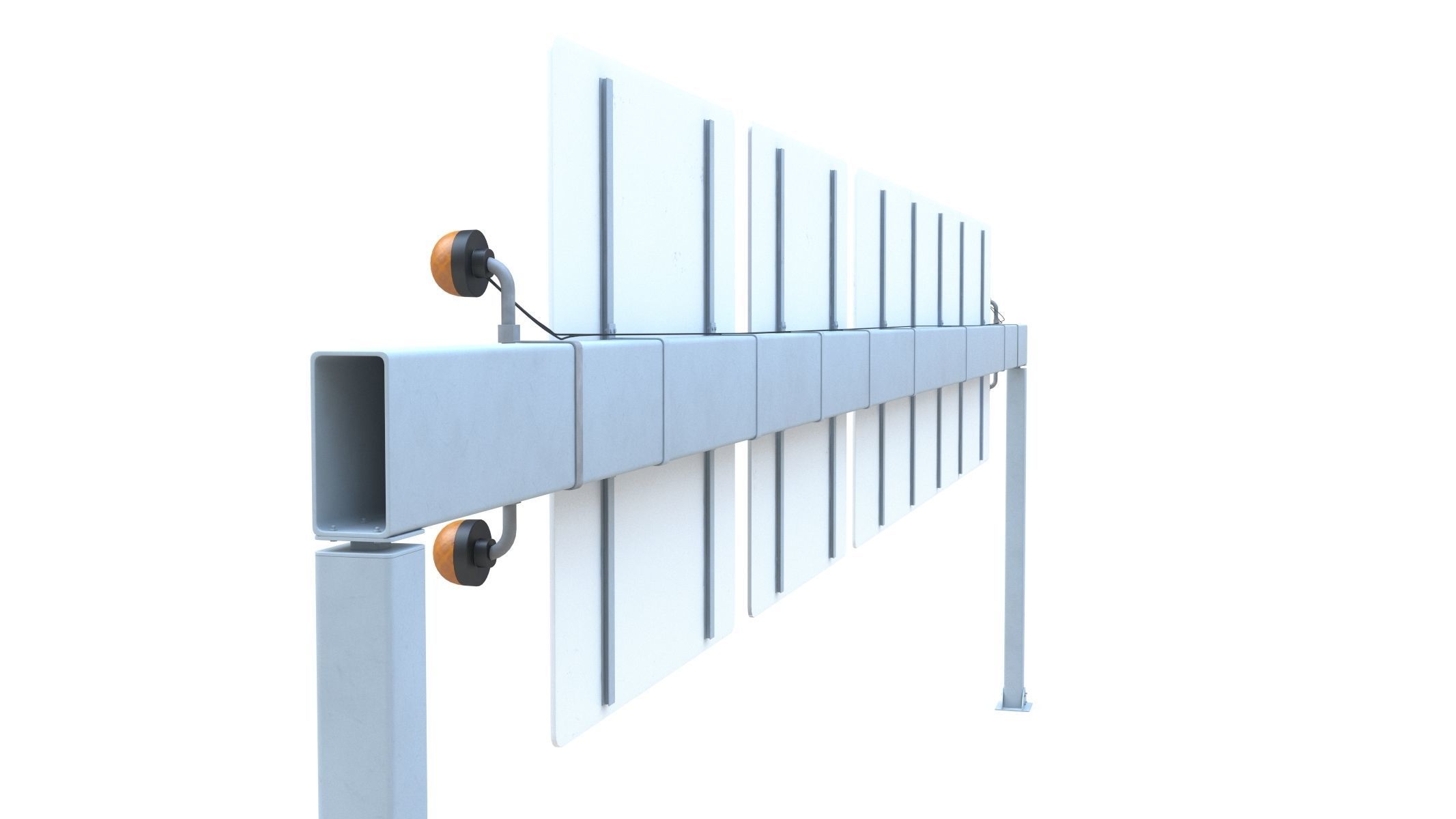 Highway Sign 05 Low-poly 3D model_14