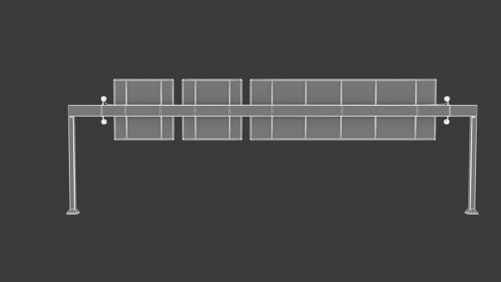 Highway Sign 05 Low-poly 3D model_27